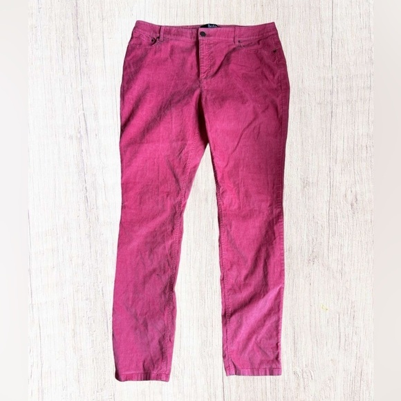 Boden Pants - Boden The Soho Skinny Pink Corduroy Ankle Pants size 14L 14 Long US